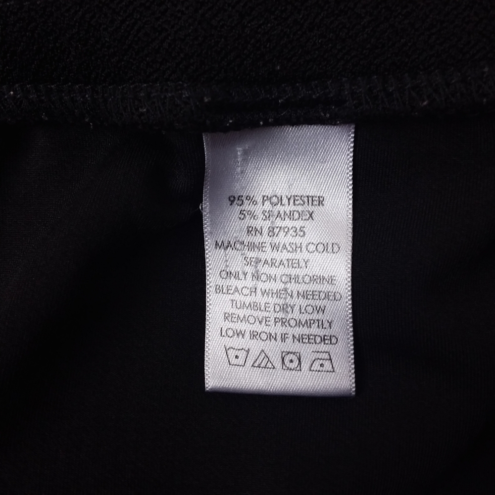 Susan Graver Pencil Skirt Pull-On Stretch Elastic Waist Career Business Black - Picture 6 of 6